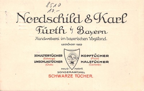 Fürth werbekarte handweberei - fürth,