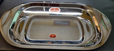 2 Stück Servierschalen WMF Cromargan Platten, Servierplatten oval Edelstahl WMF