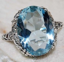 6CT Natural Aquamarine 925