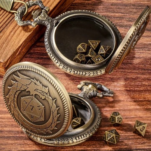 Bronze drachen taschenuhr - bronze,