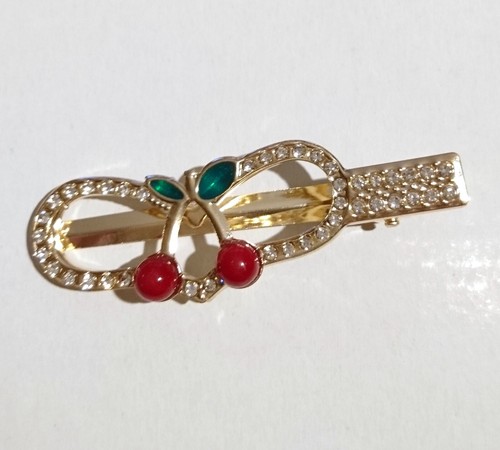 Goldf strass herz kirsche - 1,