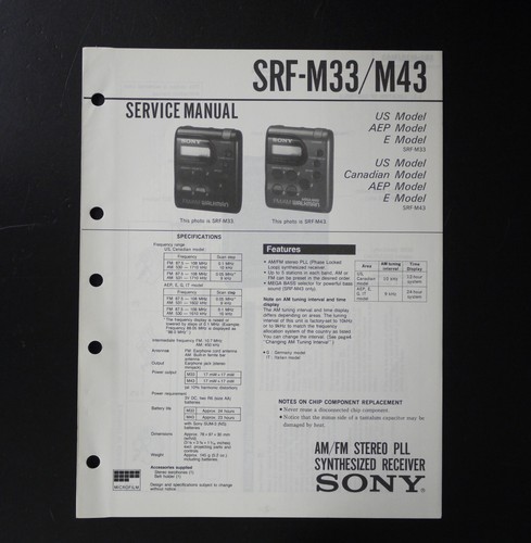 Original sony srf m33 m43 - original, srf-m33/m43