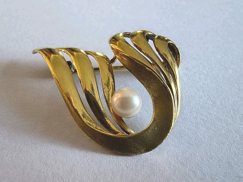 Vintage brosche geschwungene - vintage,