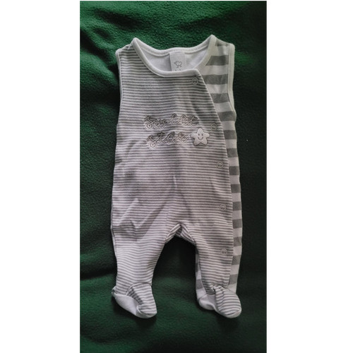 Baby club strampler - strampler, grau-weiß