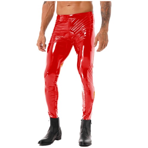 Herren glänzend wetlook leder - glänzend,
