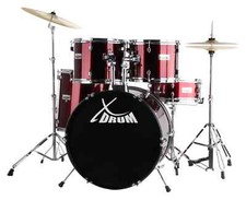 Komplettes Drumset mit allem Zubehör - Aufbauen und loslegen!