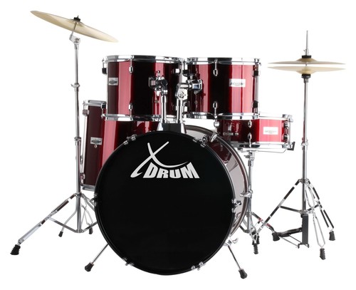 Komplettes drumset mit - komplettes,