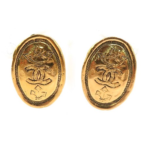 Echte chanel logo ohrringe - cc,