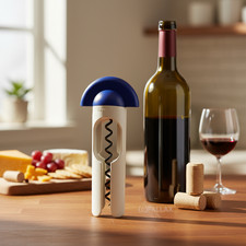 TUPPERWARE D62 KORKI BLAU WEISS KORKENZIEHER FLASCHENÖFFNER