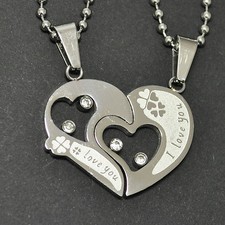 Partnerkette puzzle herz - partnerkette,