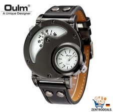 Herren Armbanduhr, Leder