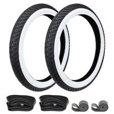 Weißwand Reifen komplett Set 2x H-675 2.25-16 (2 1/4 x 16) für Piaggio Ciao