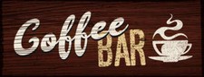 Holzschild 27x10 Coffee Bar
