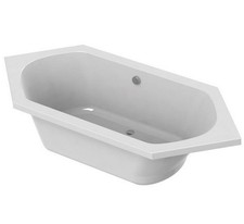 Sechseck Badewanne 180x80, 190x90, 200x100 cm, Acryl, weiß, Kusi, inkl. Zubehör