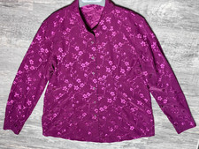 wie NEU* festliche Glanz Long Bluse 42/44 beere/pflaume Blusenjacke Satin