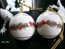 Rosenthal Aida Yule 2 x Weihnachtskugel/Porzellankugel  ***NEU & OVP***