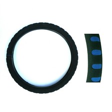 Lenkrad Bezug schwarz blau mit