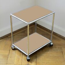 * USM Haller Beistelltisch Regal Nachttisch Beige * TV Ständer * Mit Rollen *