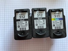 3 LEERE Canon Patronen 1x CL-511, 2x PG-512