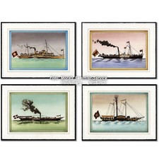 Colour lithographs: 4 historic