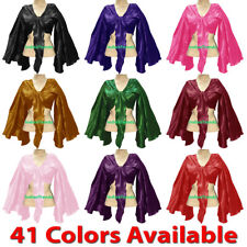 Satin Krawatte Top Bauchtanz Flair Wrap Choli Zigeuner Haut Danse Bluse Tribal