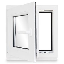 Kellerfenster Kunststoff weiß Dreh-Kipp 80x80 cm(BxH) DIN Links 2 -fach Glas
