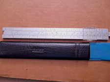 DDR  -  Rechenstab  Rechenschieber  aus Metall   funktioniert  -  wie Bilder  -