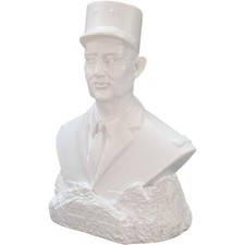 Weiße Büste von Charles de Gaulle 12cm