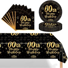 Geburtstag Geschirrset Schwarz