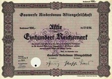 Gauwerke Niederdonau 1939 Eisenstadt Krems EVN Enzersdorf 100RM Znaim Österreich