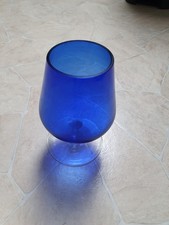 DDR Cognac Schwenker groß blau Cognac Glas Trödel Flohmarkt ca:19cm hoch Deko