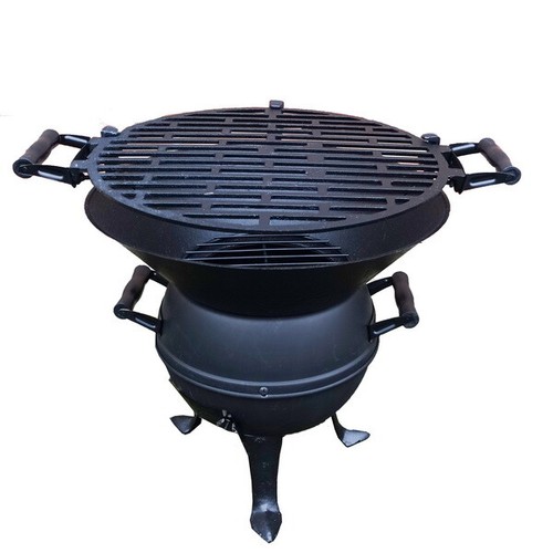 Grillfass aus gusseisen - aus, gusseisen+stahl