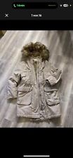H&M Divided Damen Jacke Long Kurzmantel Parka S M 40 38 beige Neuwertig
