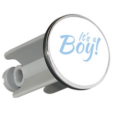 Waschbeckenstöpsel It`s a Boy! Schriftzug 4cm Stopfen Geschenkidee Souvenir Präs