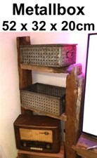 GITTERBOX STAPELBOX REGAL VINTAGE INDUSTRIEDESIGN LOFT SCHUBLADE METALL FABRIK