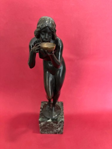 Jugendstil bronzefigur die - jugendstil,