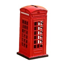 Spardose aus Zinklegierung, Telefonzelle, Sparschwein als Geschenk für