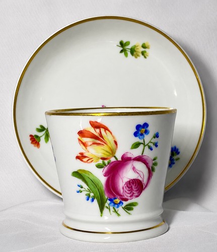 Biedermeier porzellan tasse - porzellan,