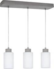 Spot Light Pendel Decken Leuchte Lampe KARLA Beton grau Glas weiß 55x110 cm
