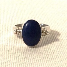 LAPISLAZULI RING mit 925/SILBER FASSUNG