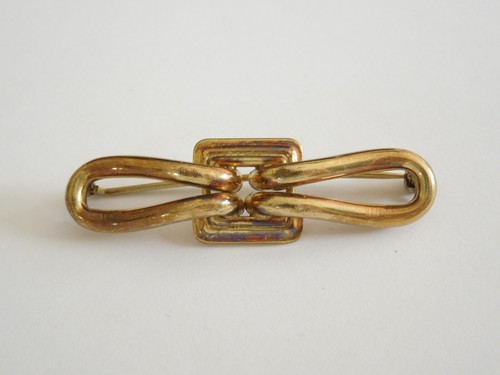 Art deco brosche goldfarben - art,