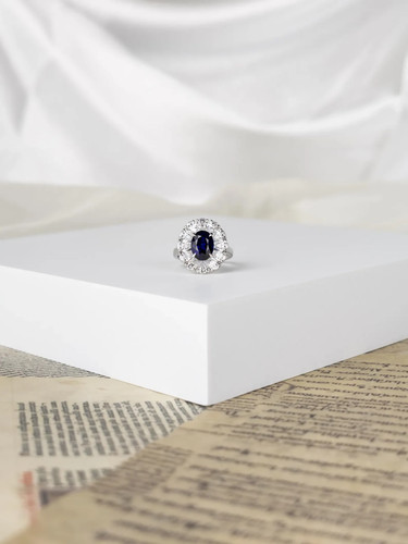 Royalblauer saphir ring 925 - ring,