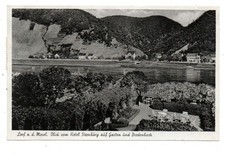 Loef a.d. Mosel - Blick vom Hotel Sternburg a. Garten u. Brodenbach