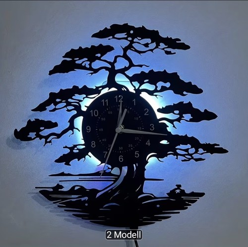 Wanduhr baum motiv mit - wanduhr, baum-motiv
