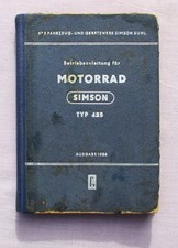 Betriebsanleitung für Motorrad Simson AWO Typ 425 von 1956 Handbuch