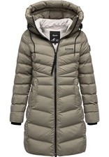 Damen Gefütterte Winter Jacke Mantel Parka mit große Kapuze RJ-8023