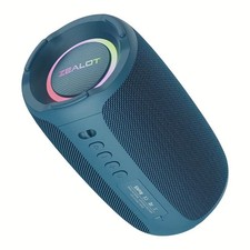 ZEALOT S61 Bluetooth Lautsprecher mit Super Bass 20W 5V/1A RGB Light, cyan /blau