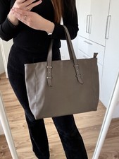 Mango Touch Handtasche Schultertasche braun taupe Kunstleder Shopper