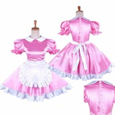 Sissy Maid Girl Pink Satin