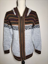 Alpaka Pullover Peru Damen 44 / L Herren 50 / L Strick Pulli Jacke Wolle *948